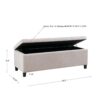 Elegant Design Tufted Top Soft Close Storage Bench Upholstered - Natural - Image 3