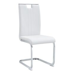 (Set of 4) Material Bow Shaped Chairs Adding Fashion To Minimalist And Contemporary Home Styles - White