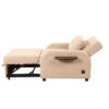 Versatile Pull Out Sofa Sleeper 3 In 1 With Wing Table & USB Charge Linen, Compact Design - Beige - Image 13