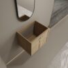Modern Wall Mounted 24" Bathroom Vanity With 2 Soft Closing Doors, Excluding Sink - Oak - Image 8