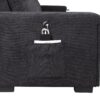 Toby - Reversible Sleeper Sectional Sofa With Storage Chaise Cup Holder Charging Ports And Pockets - Black - Image 3