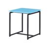 GT - 3 Piece Carbon Fiber Wrap Coffee Table And End Table (Set of 3) - Blue - Image 3