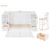 Full Size Murphy Bed With Drawers, Cabinets And USB Ports - White - Image 20