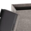 Rockwood - Cube Storage Ottoman With Tray - Distressed Gray Taupe - Image 7