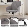 Adjustable Office Chair, Ergonomic Swivel Chair With Comfortable Backrest Seat - Gray - Image 11