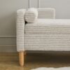 Storage Soft Bench With Armrests, Backrest And 2 Bolster Pillows For Living Room, Entryway And Bedroom - Light Gray - Image 10