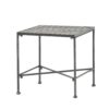 Outdoor Square Side Table With X Shaped Iron Frame - Black - Image 2