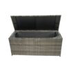 Outdoor Storage Box, 113 Gallon Wicker Patio Deck Boxes With Lid, Outdoor Cushion Storage For Kids Toys, Pillows, Towel, Wicker - Gray - Image 4
