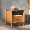 Transitional Solid Wood Spindle Nightstand - Caramel - Image 5