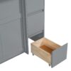 Full Size Murphy Bed With Drawers, Cabinets, And USB Ports - Gray - Image 17