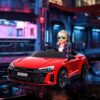 Aosom - Kids Ride On Car, 12V Licensed Audi Rs E-Tron Gt 3.1 Mph Electric Car For Kids, Ride-On Toy For Boys And Girls With Remote Control, 4 Wheels With Suspension, Horn, Music, Lights - Red - Image 8
