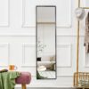 Aluminum Frame Minimalist Mirror, Bathroom Bedroom Wall Mirror, Elevating Contemporary Interiors, Can Be Wall Mounted Or Opened As A Standing Mirror - Black - Image 12