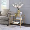 Astrid - Mirrored End Table - Gold - Image 5