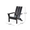 Aurascape - Outdoor Acacia Wood Foldable Adirondack Chair - Black - Image 3