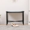 Handwoven Paper Rope Foot Rest Shoes Stools Ottomans For Entryway, Living Room, Bedroom & Office - Black - Image 6