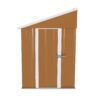 Heavy Duty Metal Storage Shed With Double Doors, Windows & Ventilation Weatherproof Iron Outdoor Garden Shed - Brown - Image 5