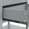 2 Drawer Side Table, American Style, End Table, Suitable For Bedroom, Living Room, Study - Light Gray - Image 16