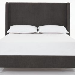 Harper - Tall Headboard Upholstered Bed With High Headboard - Gray