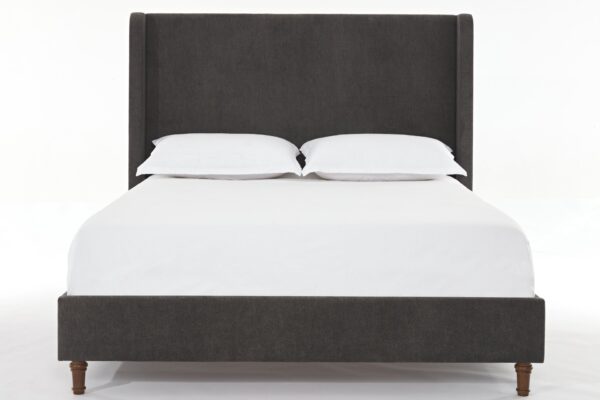 Harper - Tall Headboard Upholstered Bed With High Headboard - Gray