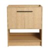 Modern Freestanding 30" Bathroom Vanity With Open Storage Compartment, Construction, Excluding Sink - Oak - Image 10