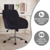 Adjustable Ergonomic Office Chair, Swivel Backrest Seat - Black - Image 11