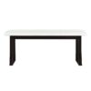 Modern 6 Piece Extendable Dining Table Set With 4 Wicker Back Upholstered Dining Chairs And Long Bench, 2 Removable Leaf - Espresso - Image 27