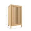 Bamboo Freestanding Storage Cabinet With Door And Shelf For Bathroom, Living Room, Kitchen - Natural / Natural Wood - Image 3