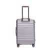 24" Luggage Lightweight Suitcase Tsa Lock USB Port Luggage Wheel Lock Artificial Leather Top Handle Spinner Wheels - Silver - Image 7