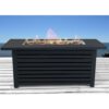 Propane / Gas Outdoor Fire Pit Table With Lid Durable Construction - Black - Image 4