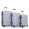 Hardshell Suitcase Double Spinner Wheels Pp Luggage Sets Lightweight Durable Suitcase With Tsa Lock, 3 Piece Set (20/24/28) - Silver - Image 4