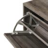 4 Door Shoe Rack, Freestanding Modern Shoe Storage Cabinet, For Entryway - Dark Gray - Image 18