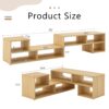 2 Piece Cube TV Stand And L Shaped Entertainment Center With Open Storage And 2 Shelves - Burly Wood - Image 3