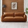 Emma - Mid-Century Modern Luxury Sofa - Cognac - Image 7