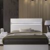 Naima - Queen High Gloss Bed - White - Image 5