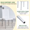 (Set of 4) Backrest Chairs With Silver Metal Legs The Perfect Combination, Suitable For Minimalist And Modern Home Styles - White / Silver - Image 9