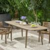 Placidity - Outdoor Expandable Dining Table With Slatted Tabletop And Tapered Legs - Gray - Image 2