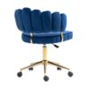 Modern Home Office Desk Chair With Adjustable Height And Swivel Wheels - Navy - Image 17