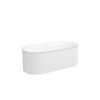 Acrylic Freestanding Bathtub-Acrylic Soaking Tubs, Fluted Style Freestanding Bathtub With Integrated Slotted Overflow And Brushed Nickel Toe-Tap Drain, 02149-Bn - Glossy White - Image 8