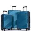 3 Piece Luggage Sets Lightweight Suitcase With Two Hooks, Spinner Wheels, (20/24/28) - Dark Blue - Image 12