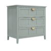 3 Drawer Cabinet, American Furniture, Suitable For Bedroom, Living Room, Study - Light Gray - Image 6