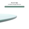 36" Round Tempered Glass Table Top Clear Glass 1 / 4’’" Thick Round Polished Edge - Transparent - Image 5