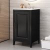 Modern Freestanding 20.3" Bathroom Vanity With Sink, Functional Drawer, Soft Closing Door - Black - Image 2