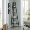 Modern Industrial Corner Bookshelf - Gray Wash - Image 5