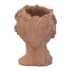 8X9X11.5" Head Bust Planter, Greek Style Cement Head Planter, Indoor Outdoor Home Garden Decor - Brown - Image 8
