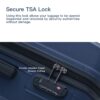 3 Piece Luggage Sets Lightweight Suitcase With Two Hooks, Spinner Wheels, Tsa Lock, (20/24/28) Navy - Image 22