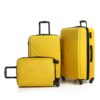 3 Piece Luggage Sets Lightweight Suitcase With Two Hooks, Spinner Wheels, Tsa Lock, (20/24/28) - Yellow - Image 10