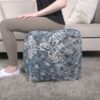 Anita - Square Pouf Ottoman And Floor Cushion - Blue - Image 7