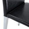 (Set of 4) Backrest Chairs With Silver Metal Legs A Perfect Match For Minimalist And Modern Home Styles - Black / Silver - Image 12