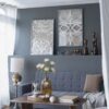 Leaf Shadow Box Wall Decor (Set of 2) - White / Gray - Image 4
