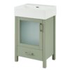 Bathroom Vanity With Ceramic Sink And Ample Storage, Ideal For Small Bathrooms - Green - Image 16
